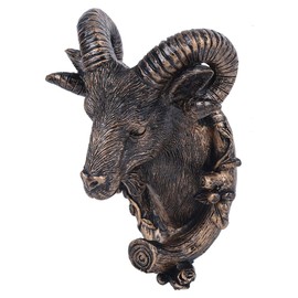 Hook Animal Shape Rack Wall Bathroom Decoration Coat for Traceless Animal Head Wall Decoration Decorated for for Creative Coat Hooks (Goat (Antique Gold))