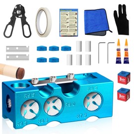 Northlet Pool Cue Tip Shaper, Pool cue Tips Replacement kit, Billiards Accessories Tool, Pool Stick Tips, Pool Cue Tips Repair Tool for Replacement and Shaping Cue Tips (11-in-1)
