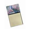 Caroline's Treasures Peacock Sticky Note Holder Refillable Dispenser Self-Sticky Note