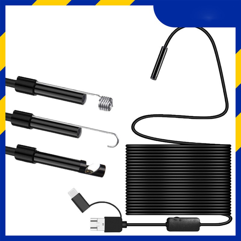 USB Industrial Endoscope Snake 5m Cable High Definition Metal Inspection