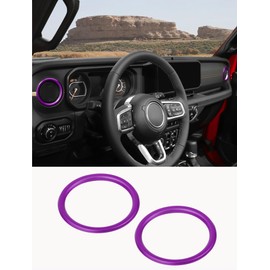 Savadicar HVAC Air Vent Trim Covers for 2024+ Jeep Wrangler (JL) & Gladiator (JT) - Upgrade Your Ride Style with 2 Pcs ABS Dashboard AC Vent Accents, Premium Interior Accessories, Purple