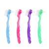 Pack of 4 Portable Denture Cleaning Brushes with Moderate Multilayer