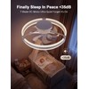 Bladeless Ceiling Fan with Light, 20 Inch Low Profile Flush