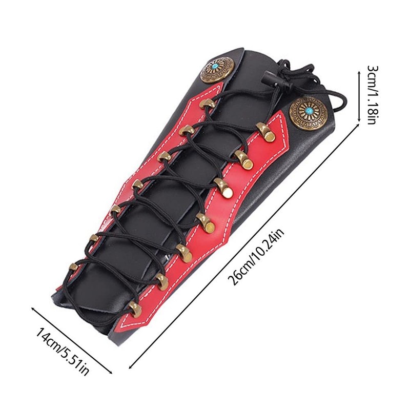 DONGKER ARCHERY ARCHERY ARCHERY TRADITIONAL PU LEATHER ARMGUARD ARM PROTECTOR