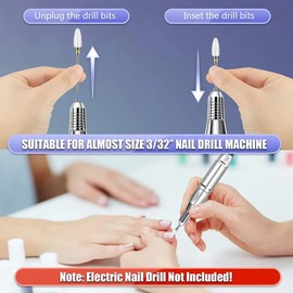 Pack of 24 Nail Cutters Gel Nails Accessories Tungsten Alloy Nail Cutter Attachments Professional Cutter Bits Remove Gel Acrylic Cuticle Cutter Bits for Manicure Pedicure Great Gift