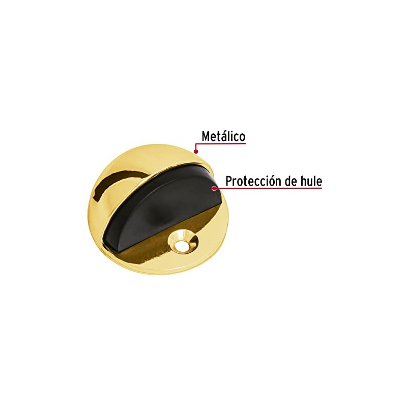 Hermex TODO-1, Tope tipo domo de latón, protección de hule