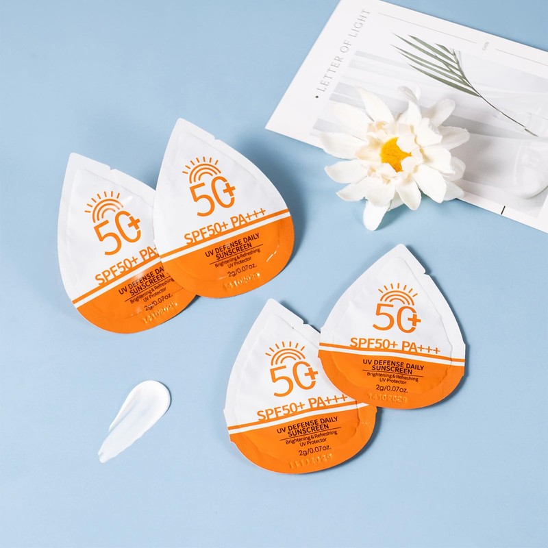 Mini Sunscreen Travel Size Bulk, 60 Pcs SPF50 Beach Must