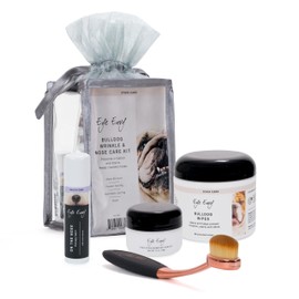 Eye Envy Bulldog Wrinkle Cleaner & Nose Care Kit. Bulldog Wrinkle Wipes, Tear Stain Powder, Applicator Brush & Dog Nose Balm. Cleans Skin Folds. Removes Stains. Helps Cracked Noses. Made in USA