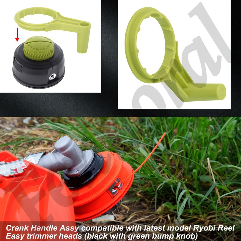 Fennoral 312283001 String Trimmer Handle/Crank Handle Assy Compatible with RYOBI