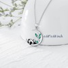 Collar de panda de plata de ley con colgante de