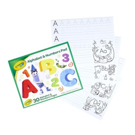 Crayola Alphabet Pad, Tracing Worksheets, 30 Pages, White, 10 x 8 Inches