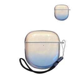 Compatible with Bose QuietComfort Ultra True Wireless Noise Cancelling Earphones,Soft TPU Full Body Shockproof Protective Cover with Lanyard,Gradient Blue.