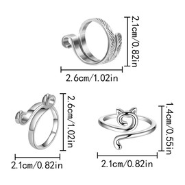 WELANE Knitting Ring, 6 PCS Adjustable Metal Open Crochet Ring for Hand Weaving, Hook Line Supplies, Crocheters (6 Kind)