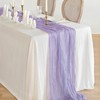 Newthinking 4 Packs Cheesecloth Table Runner, 10 ft Purple Cheesecloth