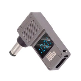 NFHK USB C to DC Adapter, USB-C Female to DC 5.5x2.1mm Barrel Plug PD 100W Laptop Fast Charging Adapter with Watt Indicator