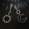 YienDoo Moon Sun Dangle Earrings Star Studs Rose Gold Charms
