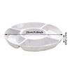 Set of 2Pcs 10 inch Melamine Serving Tray with 5