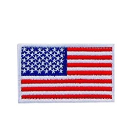 American Flag Patch Embroidered Sew-On USA Patriotic Old Glory Decal 3.15" X 2"