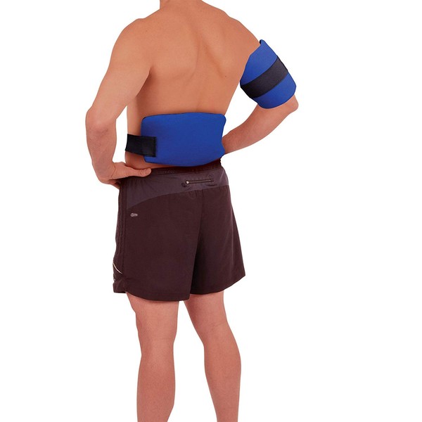 Theramed Ice Pack for Injuries - Gel Ice Pack Reusable with Straps - for Back Pain, Neck Pain, Knees, Ankles Elbows, Medium, 11" x 6"