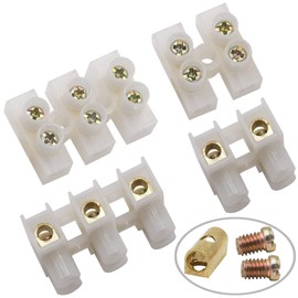 Tnisesm/30Pcs Quick Connect Screw Terminal Block 2/3 Position Wire Connectors Butt Terminal Block Universal Reusable Clamp Wire Terminal Wiring ST2P+3P