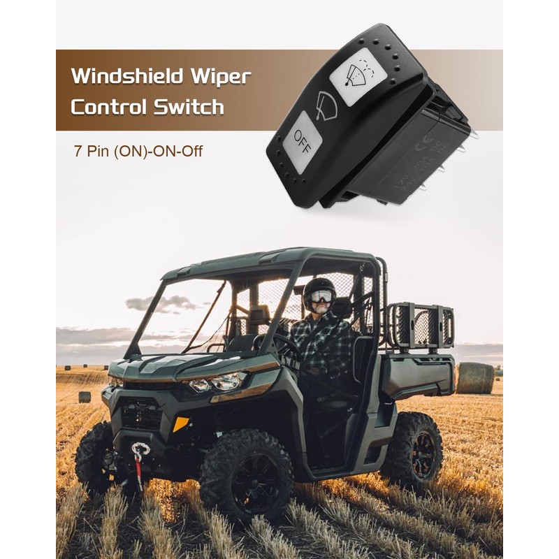 VelvetunVillay Windshield Wiper Rocker Switch Fit for Can-Am Defender Maverick