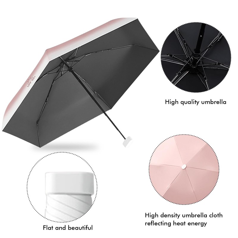 Sykerout Gradient Umbrella, Mini Umbrella, Pocket Umbrella, Compact Umbrella, Mini