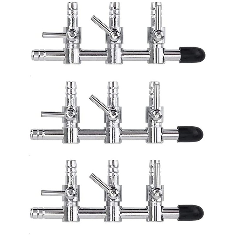 bnafes Aquarium Air Valve 3 Way Inline Manifold Air Flow