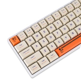 Guffercty kred XDA Profile Keycaps Set 142-Key Retro Plastic Theme keycaps for 60% 65% 100 Cherry Mx Gaming Keyboard (Plastic)