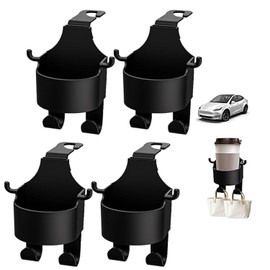 Walquicks Gancho Multifuncional para Respaldo de Asiento de Automóvil, Portavasos Portátiles para Asiento con Ganchos, Gancho de Coche 3 en 1 y Soporte para Taza de Asiento(4)