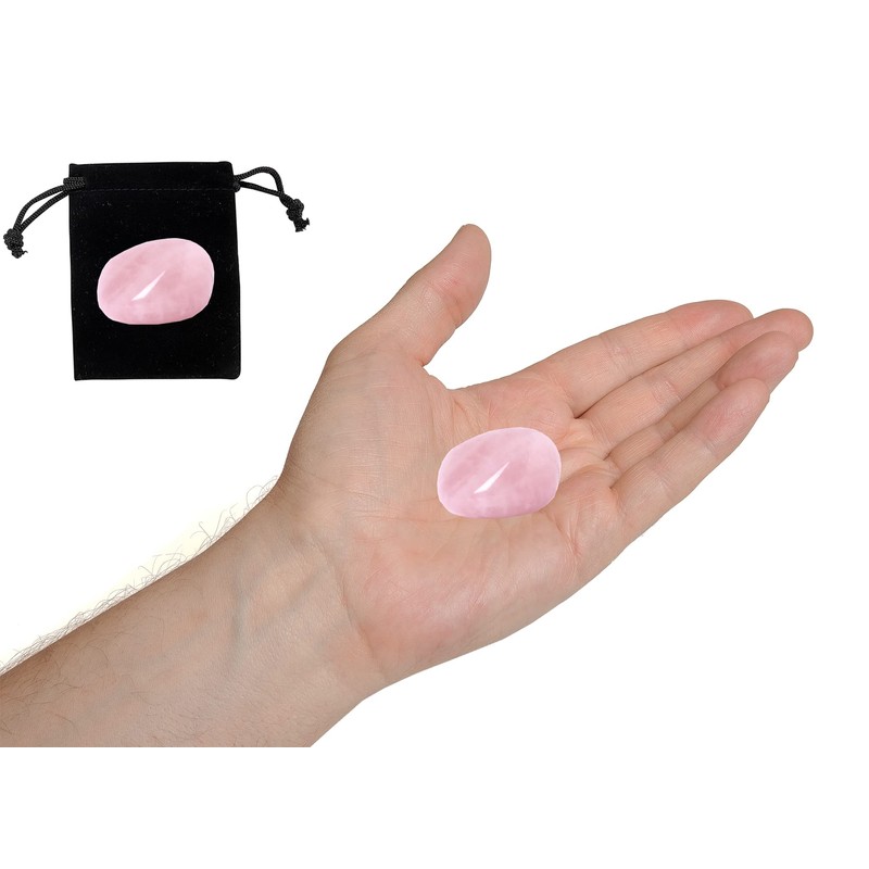 Rose Quartz Healing Crystal Stones, 1.25-2.0" Large Reiki Healing Gemstones