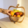 Relaxdays Bamboo Fruit Basket Apple