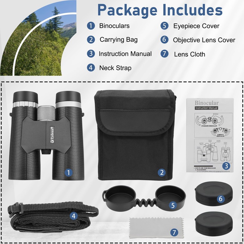 8x42 Compact Binoculars -BK7 Prism -Gifts for Adults and Kids,