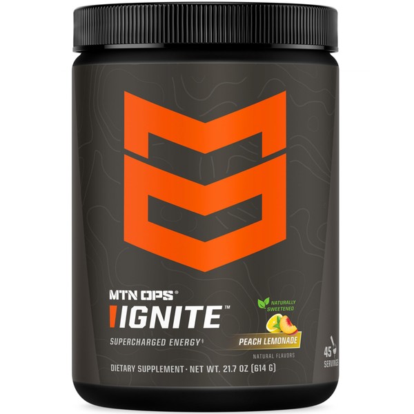 MTN OPS Ignite Energy Drink Powder, Naturally Gluten Free &