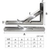 Folding Shelf Brackets - Heavy Duty Stainless Steel Collapsible Shelf