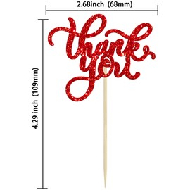 24 piezas de adornos para magdalenas de agradecimiento con purpurina, para el día de Acción de Gracias, baby shower, niños, fiesta de cumpleaños, decoración de pasteles, color rojo