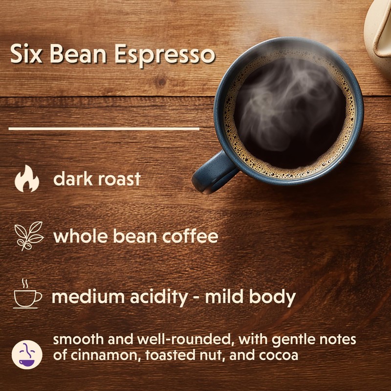 Coffee Bean Direct Six Bean Espresso, Whole Bean Coffee, Perfect