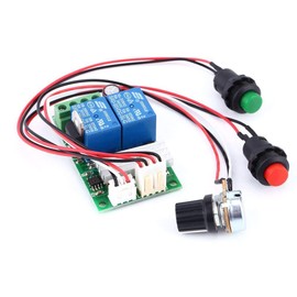 WINGONEER PWM DC Motor Speed Controller Reversible Button Switch 6V 12V 24V 3A 80W