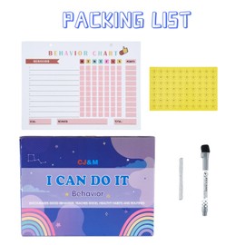 CJ&M Magnetic Star/Reward Chart for Kids - Encourages Good Behaviour Chart,Behavior Reward Chart, Classroom Behavior Chart, With 70 Magnetic Star and Dry Erase Markers