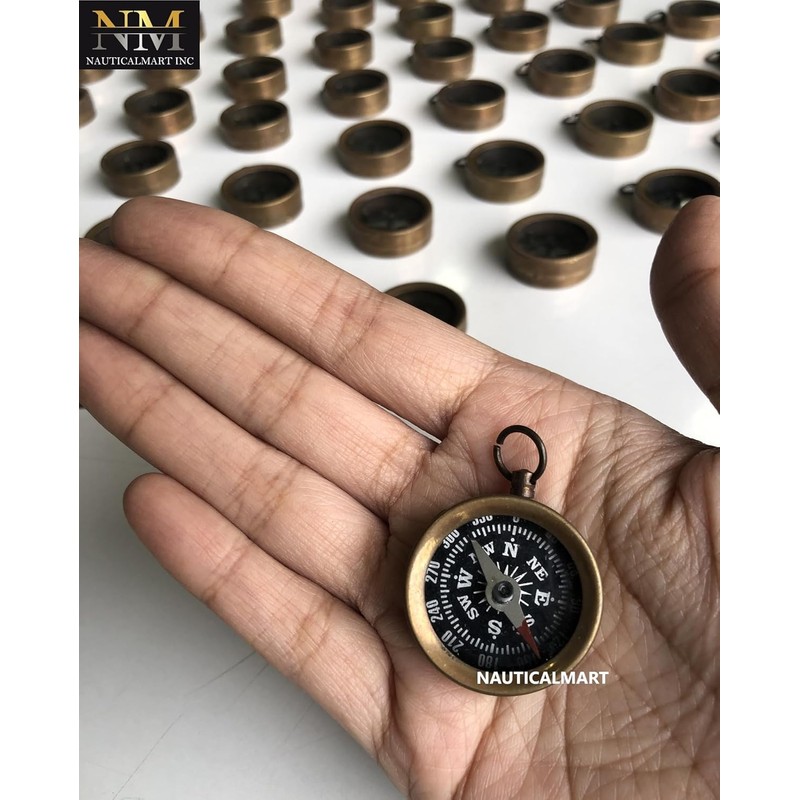 Antique Style Mini Compasses Set Marine Collectible Nautical Gift Decor