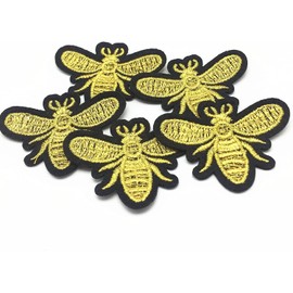 Yiasangly Bees Patches - 12 Pieces Cute Insect Embroidered Sewing Iron on Applique for Clothes, DIY Supplies, Crafts, Bags, Jackets, Jeans, Caps