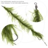 8PCS Carp Fishing Tied Hair Rigs Nylon Green Grass Line