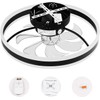BIXIBIN 52" Modern Ceiling Fan with Light, Remote Control, 3-Speed
