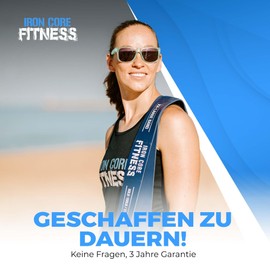 Iron Core Fitness Blue Resistance Bands Long Extra Strong, Monster Pull Up Exercise Band Assist for Squat and Bench Deadlift.