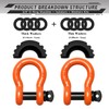 AUTMATCH D Ring Shackle 3/4" Shackles (2 Pack) 41,887Ibs Break