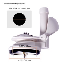 3-Inch Flush Valve Assembly With Flapper and Chain - Compatible With Toto American Standard One-Piece Toilets - Replacement Part THU001 Fits for Tank #CST884