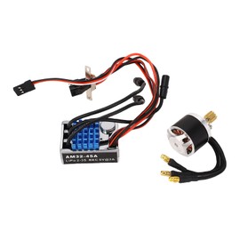 ASHATA MN128 RC Crawler Car Brushless Motor ESC Set Easy Upgrade Strong Torsion Output Perfect for RC Racing Enthusiasts with Storage Box