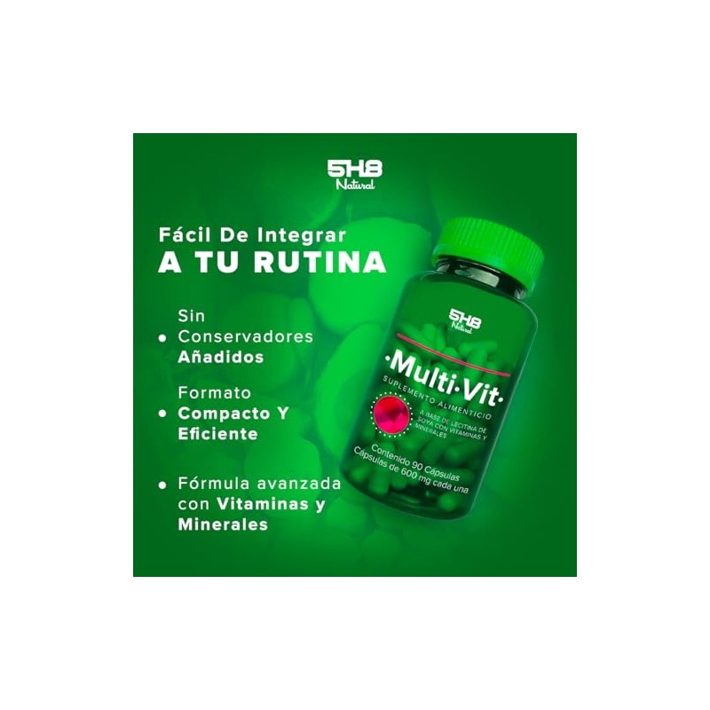 Multivitamínico Vitamina A, C, D, E, Complejo B, Zinc, Hierro