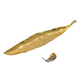 yueton 1Set Incense Holder Imitation Gold Leaf Incense Burner Snail Incense Burner Sage Holder Ash Catcher Incense Sticks Holder for Meditation Yoga Room Office Counters Home Decoration