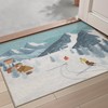 LUMI Art Doormat, Luxury Non-Slip Door Mat, Washable Skiing Rug,