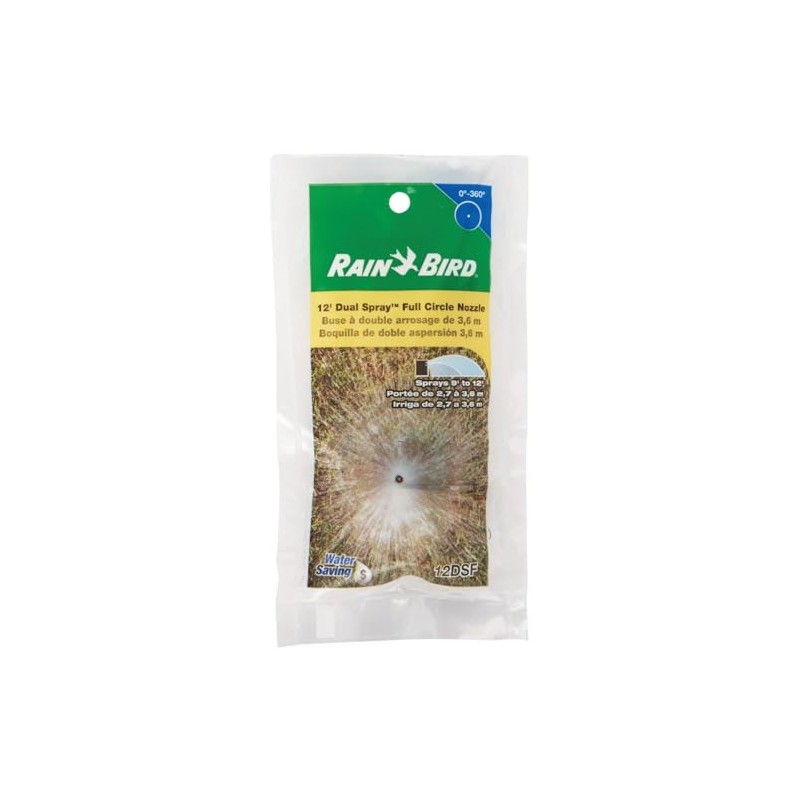Rain Bird 12DSF Dual Spray Nozzle, 360° Full Circle Pattern,